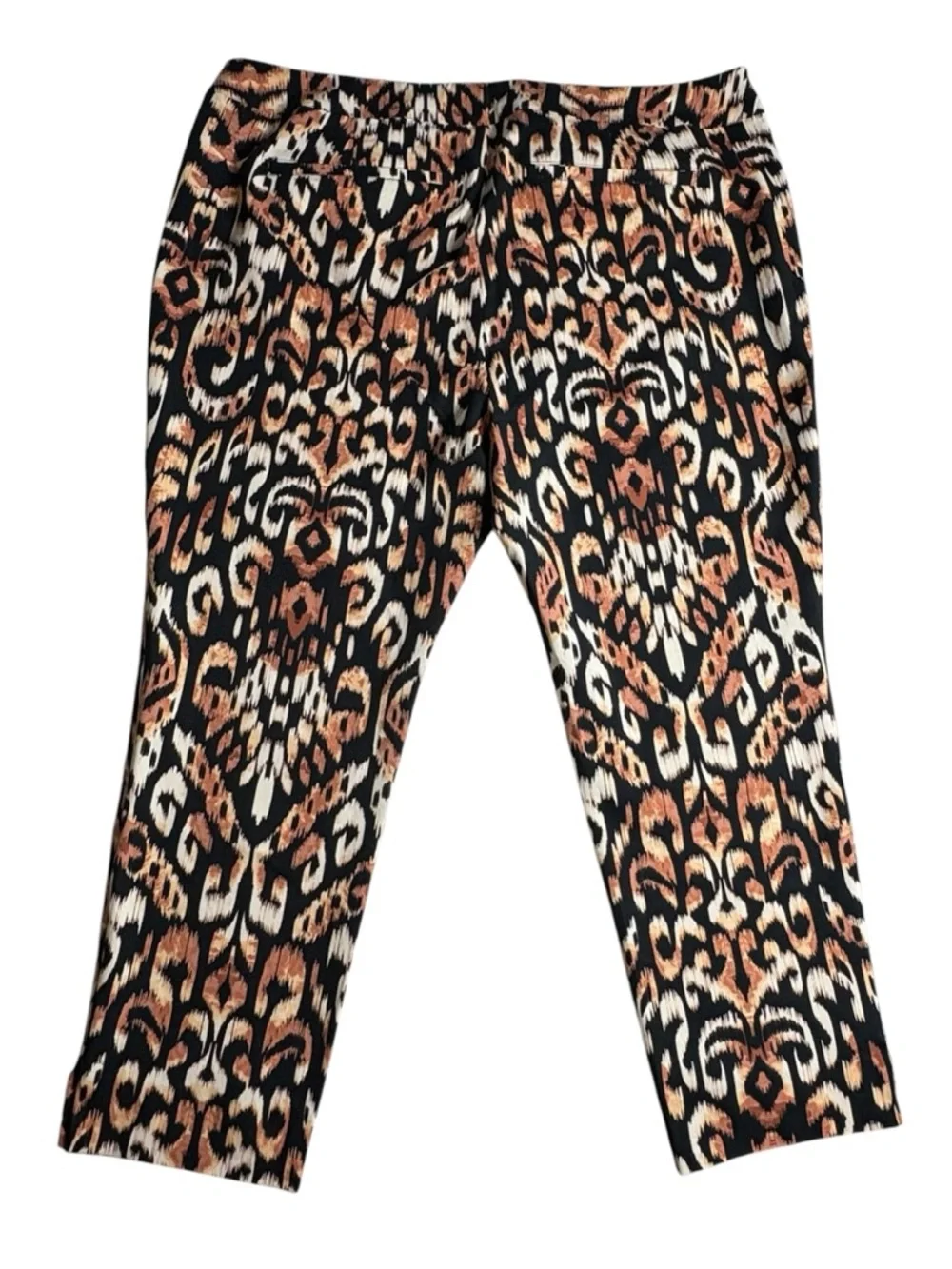 Soft Surroundings Superla Slim Leg Ankle Pants Size 3X Animal Ikat Print $100 - Picture 5 of 10